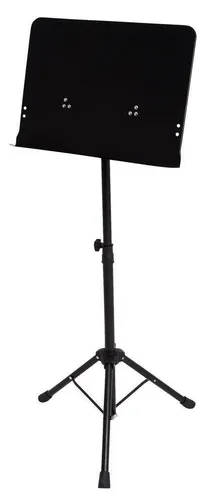 Basix 900745 Orchester Notenständer schwarz - Zusammenlegbarer Notenständer aus Metall, ideal für Musiker, mit abnehmbarer Pultplatte und leichtem Gewicht von nur 3,8 kg.