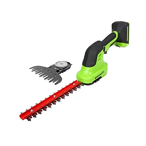 Greenworks G24SHT 24V Akku Gras- und Strauchschere - Leichte 24V Akku Heckenschere mit 1,25 kg, ideal für präzise Gartenpflege ohne Kabelsalat. 3 Jahre Herstellergarantie.