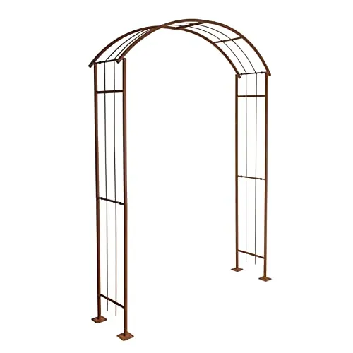ESTEXO Rosenbogen Rankhilfe Kletterhilfe - Stabiler Metall Torbogen für den Garten - Rosenbogen aus massivem Stahl, ideal für Kletterrosen und Pflanzen. Witterungsbeständig und einfach aufzubauen, schafft er schöne Akzente und Eingänge im Garten.