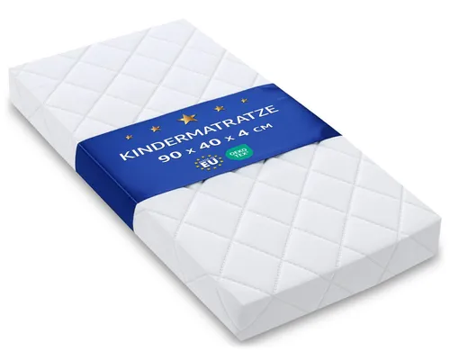 Totsy Babymatratze 90x40 cm für Kinderwagen - Matratze für Kinderwagen – Atmungsaktiv und bequem, sorgt für optimalen Schlafkomfort unterwegs. Ideal für Beistellbetten, Babywannen und Stubenbetten.