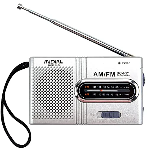 Mini Tragbares AM/FM Radio mit Kopfhöreranschluss und Teleskopantenne - Kompaktes 2-Band Radio für unterwegs, ideal für Wanderungen und Camping. Klarer Klang über Lautsprecher oder Kopfhörer. Leicht und tragbar mit hochwertigem ABS-Material.
