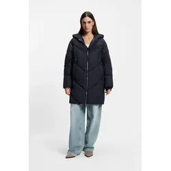 BOSS ORANGE Steppmantel Piapolly Premium Damenmode mit Kapuze, Chevron-Steppung blau XXXL (46)