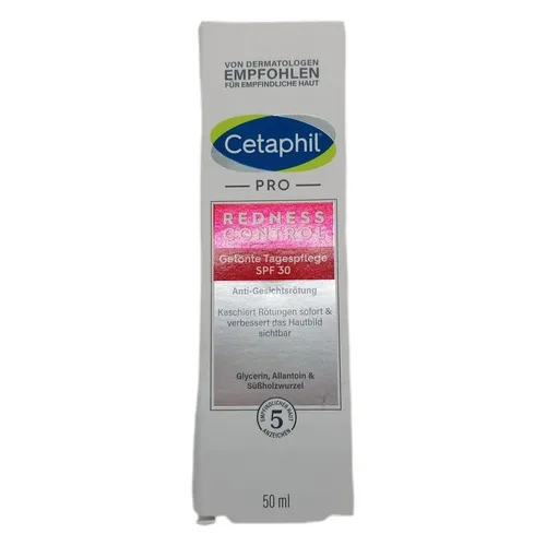 Cetaphil Rednesscontrol getönte Tagespflege SPF 30 - Tagespflege mit Lichtschutzfaktor 30, kaschiert sofort Rötungen und gleicht den Hautton aus. Ideal für empfindliche Rosazea-Haut, spendet Feuchtigkeit und bietet UV-Schutz.