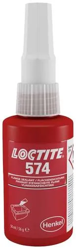 LOCTITE 574, mittelfester Dichtstoff für Flansche - Füllstoffe, Klebstoffe & Dichtstoffe – Öl- und wasserbeständig, ideal für verwindungssteife metallische Flanschverbindungen, 1x50ml