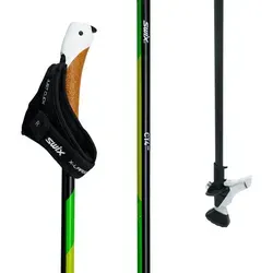 Swix CT4 Nordic Walking Stock 125cm - Lime Carbon Tech - Wanderstöcke aus leichtem Carbon mit Twist & Go Spitze, ideal für Nordic Walking und Outdoor-Aktivitäten, Gewicht nur 420 Gramm pro Paar.