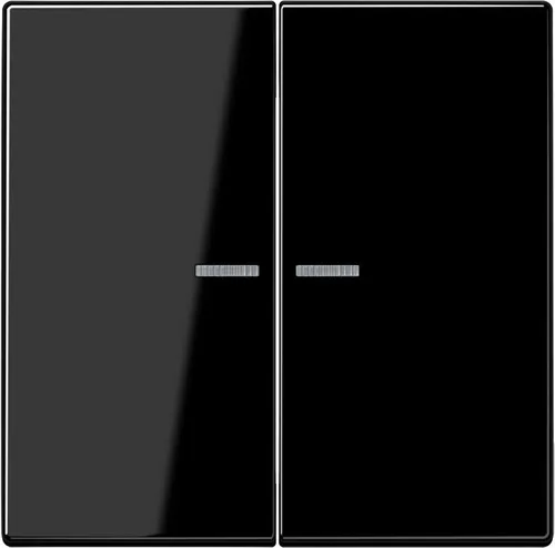 Jung LS10921STRFSW KNX RF Taster 2-fach - Sonstige Elektroinstallationsartikel, vielseitig einsetzbar für Licht, Jalousien und Raumtemperaturregelung, elegantes Design in schwarz für moderne Räume.