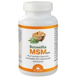 Dr. Jacob's Boswellia MSM forte Weihrauch Schwefel OPC - Arzneimittel mit 34 % reinem Schwefel und wertvollen Pflanzenextrakten für eine optimale Bioverfügbarkeit, ideal zur Unterstützung von Gelenken und Wohlbefinden.