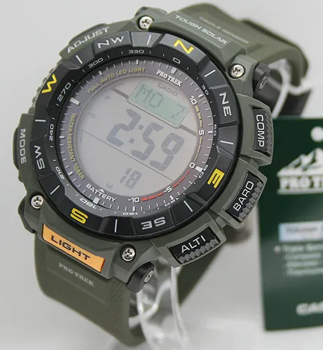 Casio Pro-trek Watch One Size - LCD Schwarz Olivgrün, robust und ideal für Outdoor-Abenteuer