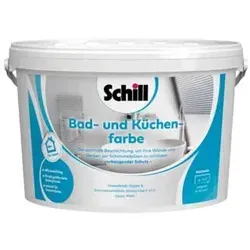 Schill Bad- und Küchenfarbe 5 Liter - Hochdeckende Spezialfarbe für Bad und Küche, ideal für Feuchträume. Leicht zu verarbeiten, geruchsarm und mit guter Deckkraft. Perfekt für Neu- und Renovierungsanstriche.