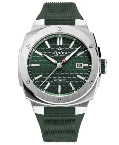 Alpina Alpiner Extreme Automatic AL-525GR4AE6 - grün, 41mm - Herrenuhren mit grünem Zifferblatt und original Alpina Kautschukarmband, ideal für Abenteuer und Alltag.