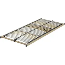 Lattenrost BRILLANT 100 x 200 cm aus Buchenholz mit 7 Liegezonen - Robuster Mehrzonenrahmen für optimalen Schlafkomfort, ausgestattet mit 28 Federholzleisten und Mittelgurt, ideal für verschiedene Matratzenarten.