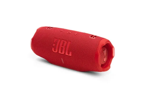 JBL Charge 6 - Tragbarer Bluetooth-Lautsprecher in Rot - Lautsprecher mit kraftvollem JBL Pro Sound und AI Sound Boost, IP68 wasserdicht und mit bis zu 28 Stunden Akkulaufzeit – ideal für Outdoor-Aktivitäten und Partys.