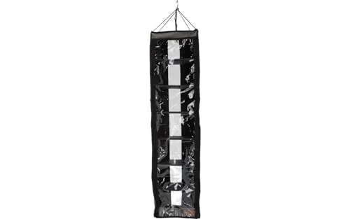 Berger Milo Mini Hängeschrank schwarz - Kleiderschrank für die flexible Aufbewahrung von Kleidung, ideal für Reisen oder Zuhause. Mit 7 Böden, wasserabweisend und leicht zu reinigen, bietet er praktischen Insektenschutz.