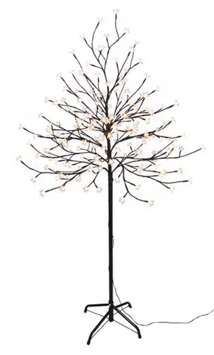 Gravidus LED-Kirschblütenbaum 180 cm - Lampen mit 180 warmweißen LEDs, ideal für winterliche Stimmung drinnen und draußen. Robuster Metallbaum mit klaren Kunststoffblüten und 5 m Zuleitung für vielseitige Einsatzmöglichkeiten.