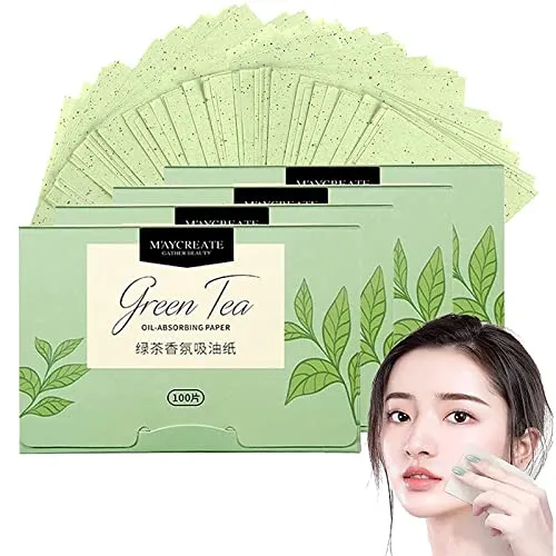 Stück Gesichts-Löschpapier Grüntee Ölabsorbierende Blätter für Männer Frauen 400 Stück Gesichtsöl Blotting Paper, Gesicht Blotting-Papiere Face Oil Blotting Papers Öl-Löschpapier 4