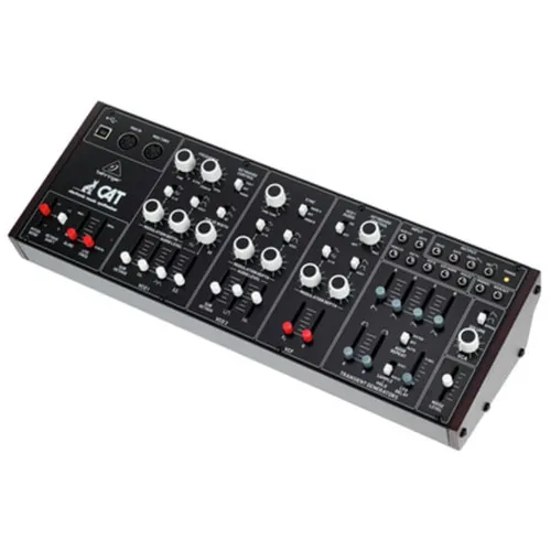 Behringer CAT - Legendärer paraphonischer Analog-Synthesizer - Tabletop-Synthesizer mit zwei VCOs und 4 Wellenformen für fette Sounds, inklusive authentischem analogen Signalweg und Eurorack-Format.
