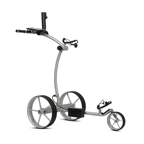 tour made RT-630S Golftrolley Elektrisch - Elektro-Golfcarts mit dualem Motor und Lithium-Akku für bis zu 54 Löcher. Leicht klappbar, robust und mit individuellem Griff für optimalen Komfort auf dem Golfplatz.