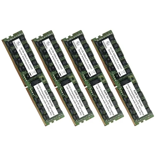 Broonbee Server Arbeitsspeicher | 256 GB (4X 64 GB) DDR4 2400 MHz RAM | LRDIMM ECC REG | PC4-19200T-L CL17 | Memory Upgrade für HP HPE ProLiant DL380 Gen10 G10