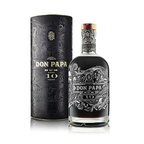 Don Papa Rum 10 Jahre | 43 % vol | 0,7 l - Premium Rum aus den Philippinen, 10 Jahre in Eichenfässern gereift, mit intensiven Aromen von Vanille, Kakao und kandierten Früchten. Ein besonderes Erlebnis für Rum-Liebhaber.