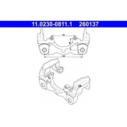ATE Bremssattel 11.0230-0811.1 für VW Transporter T5 & Touareg - Hochwertiger Festsattel-Bremssattel von ATE, ideal für VW Transporter T5 und Touareg, sorgt für optimale Bremsleistung und Sicherheit.