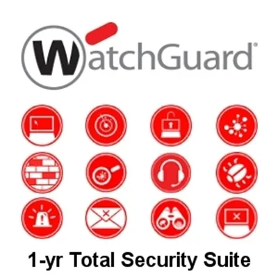 WatchGuard Total Security Suite 1 Jahr für Firebox M570 - Umfassende Sicherheitslösung für Firebox M570, schützt vor Bedrohungen und sorgt für sichere Netzwerke in Unternehmen.