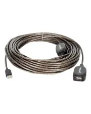 Manhattan USB-Kabel USB 2.0 20.00m Schwarz - USB-Kabel für flexible Verbindungen, ermöglicht bis zu 40 m Reichweite durch Repeater-Funktion – ideal für große Räume oder Home Offices.