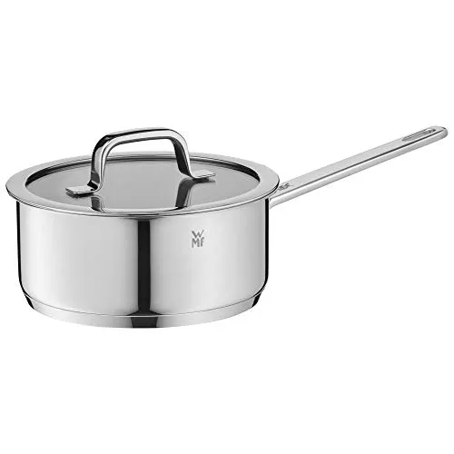 WMF Milchtopf Compact Cuisine - 20 cm Stielkasserolle aus Cromargan® Edelstahl - Milchtopf und Stielkasserolle (20 cm, 2,5l) aus rostfreiem Cromargan® Edelstahl, ideal für alle Herdarten. Energieeffizientes Kochen dank gleichmäßiger Wärmeverteilung und praktischer Innenskalierung.