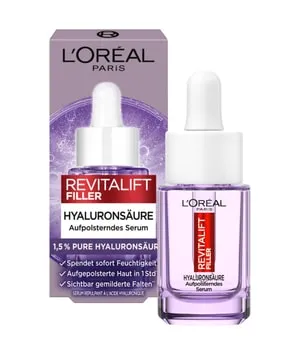 L'Oréal Paris Revitalift Filler Anti-Falten Serum 15 ml - Intensives Gesichtsserum mit 1,5% Hyaluronsäure für eine sofortige Feuchtigkeitsversorgung und sichtbare Faltenminderung. Ideal für eine prallere und geschmeidigere Haut.