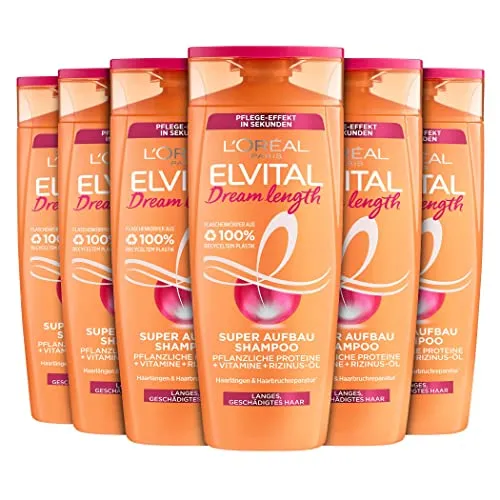 L'Oréal Paris Elvital Shampoo gegen Spliss - Shampoo für langes, geschädigtes Haar mit Rizinus-Öl, schützt vor Spliss und Haarbruch für gesund glänzende Haarlängen. Ideal für traumhaft lange Haare.