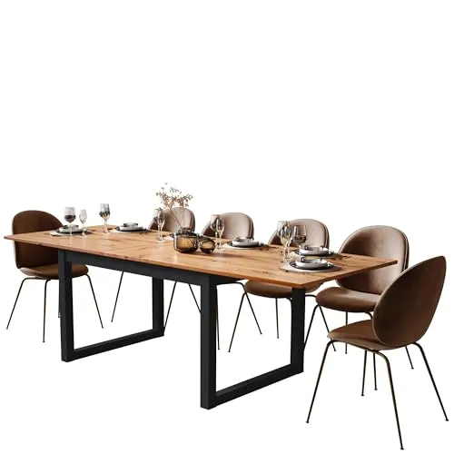 Newroom Esstisch Vincent - Ausziehbar von 200-240 cm - Zubehör für Möbel: Moderner Esstisch aus Wildeiche mit ausziehbarer Funktion für flexible Essbereiche - ideal für gesellige Runden.