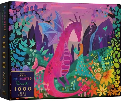 Elena Essex Puzzle 1000 Teile - Enchanted Forest/Puzzle Erwachsene/Puzzel/Puzzle 1000 / Cooles magisches Drachen Fantasy/Größe 70 x 50 cm