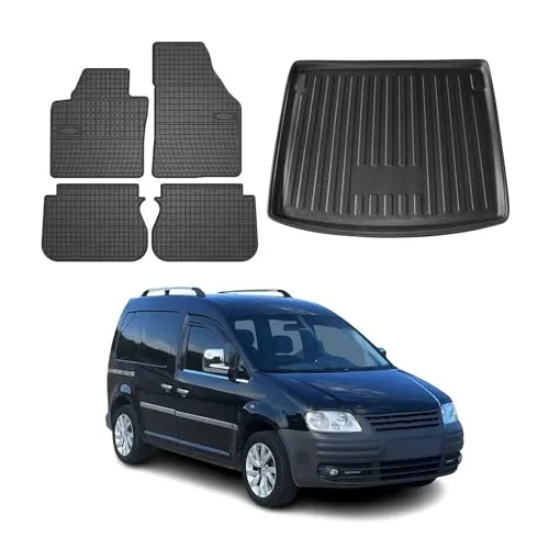 OMAC Auto-Fußmatten Set für VW Caddy Life 2008-2011 - Fahrzeugspezifische Gummi-Fußmatten, wasserdicht und rutschfest für optimalen Schutz und Sicherheit, leicht zu reinigen und geruchlos - perfekt für Ihren VW Caddy Life.