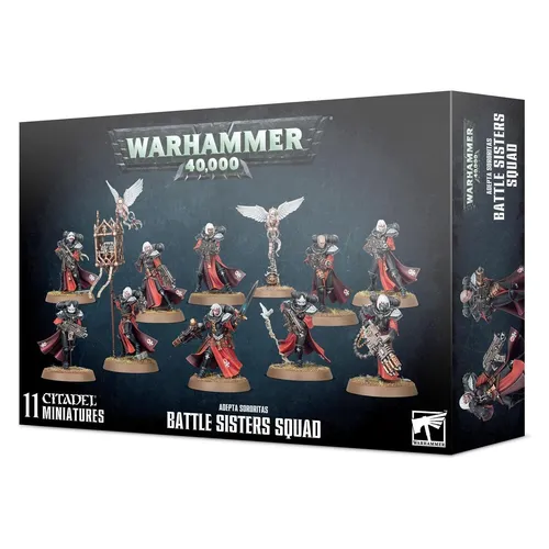 Games Workshop Warhammer 40k - Adepta Sororitas Battle Sisters Squad (Kunststoff) (52-20) - Erweiterung für das Warhammer 40k Universum: Dieses Kunststoff-Set bietet detailreiche Miniaturen für spannende Schlachten und strategisches Spielen.