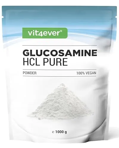 Glucosamin HCL Pure - 1000 g reines Pulver - Glukosamine: Hochdosiertes, veganes Glucosamin Pulver aus pflanzlicher Fermentation, laborgeprüft und ohne unerwünschte Zusatzstoffe für optimale Gesundheit.
