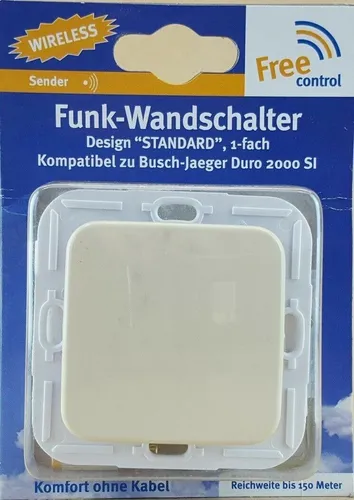 KOPP Free Control Funk-Wandschalter Design Standard Creme 1fach 822701181 O10-78