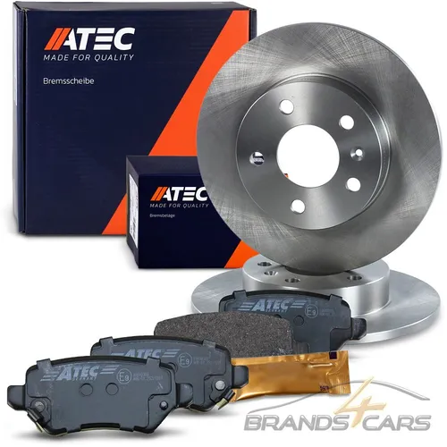 ATEC BREMSSCHEIBEN VOLL Ø264 + BREMSBELÄGE HINTEN FÜR OPEL ZAFIRA A B MERIVA A B