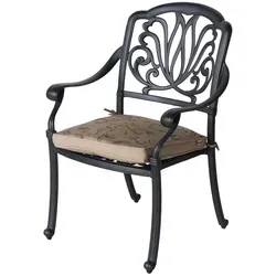 HARTMAN Amalfi Diningsessel, bronze, Alu-Guss, inkl. Wendekissen