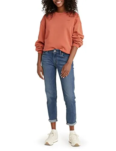 Levi's Mid Rise Boyfriend Jeans Damen Gr. 30 - Stylische Boyfriend-Jeans von Levi's® in mid blue used, mit elastischem Denim für optimalen Komfort. Perfekt für lässige Freizeitlooks und vielseitig kombinierbar.