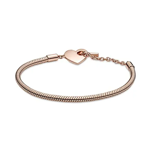 Pandora Armband Moments "Gravierbares Herz" T-Verschluss 14k rosévergoldet 589285C00 20 cm