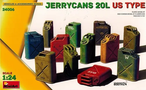 MiniArt 24006 Jerry Cans Set 20 l - US Type - Zubehör - 1:24