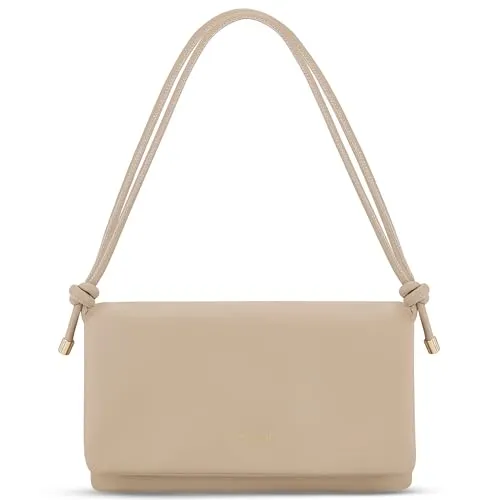 Expatrié Umhängetasche Damen Beige - Juliette - Damen-Clutches mit stilvollem Design und abnehmbarem Schultergurt, ideal für Hochzeit, Party und Freizeit. Praktische Größe für Geld, Handy und Schlüssel.