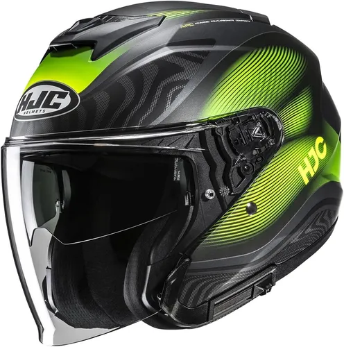 HJC i31 Depe MC3HSF Jethelm XL mit Doppeltvisier - Robuster Jethelm aus Polycarbonat mit herausnehmbarem Innenfutter. Das stylische Graph-Design bietet Komfort und Sicherheit für Motorradfahrer.