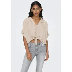 Onlpaula Life S/S Tie Shirt WVN Noos - Stylisches Only Hemd für Jugendliche, normal geschnitten mit Knoten-Detail. Ideal für lässige Outfits, kombiniert mit einem Hemdkragen und Kurzarm für einen coolen Look.