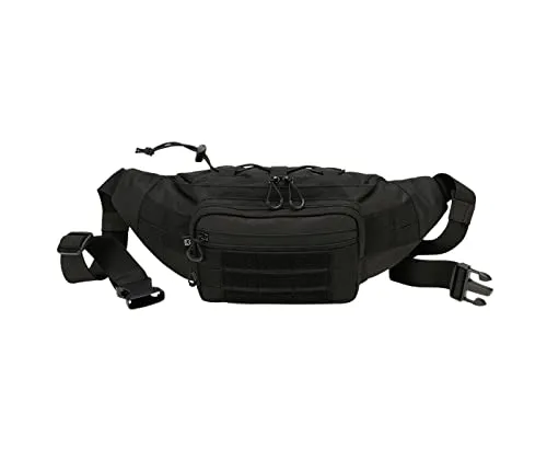 Brandit Waistbeltbag Molle schwarz - Gr. OS - Gürteltasche mit großem Hauptfach, robustem 600D Polyester und verstellbarem Hüftgurt, ideal für Abenteuer und Alltag.