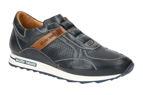 Galizio Torresi 414040 70191 Slipper blau 43 EU - Sneaker aus hochwertigem Leder, ungefüttert für optimalen Tragekomfort, mit sportlichem Gummizug und runder Schuhspitze - ideal für lässige Looks.