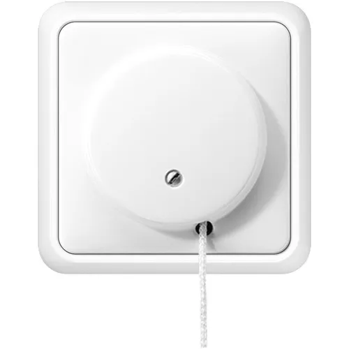Jung 5506ZUWW Zug-Wechselschalter - Smart Home Installationsschalter mit Zugschnur-Bedienung, elegantes Design in alpinweiß, ideal für moderne Wohnräume.