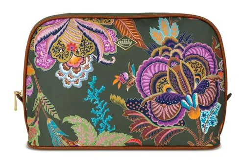 Oilily Kosmetiktasche Chiara Cosmetic Bag Young Sits - Stylische Kosmetiktasche für Reisen, aus recyceltem Material, mit verstärktem Boden und praktischem Klettfach – ideal für Abenteuer und Urlaubsreisen.