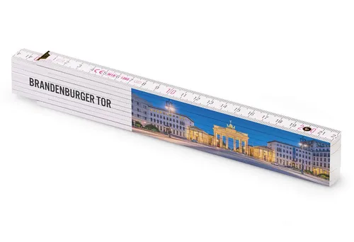 Metrie bedruckter Zollstock Geschenk | Brandenburger Tor in Berlin