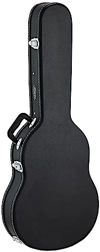 Ortega Guitars Economy Guitar Hardcase - Thinline - Akustikgitarren-Koffer mit 15 mm Innenpolsterung für optimalen Schutz, ergonomischem Griff für einfachen Transport und praktischem Zubehörfach.