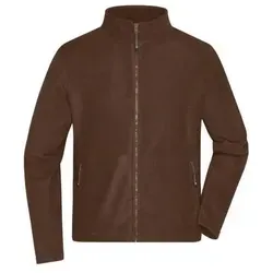 Men's Fleece Jacket - Klassische Fleece Jacke mit Stehkragen in Braun, Gr. L - Hochwertige Men's Fleece Jacket aus pflegeleichtem Microfleece, ideal für den Alltag. Mit 2 seitlichen Reißverschlusstaschen und leicht tailliertem Schnitt für optimalen Tragekomfort.
